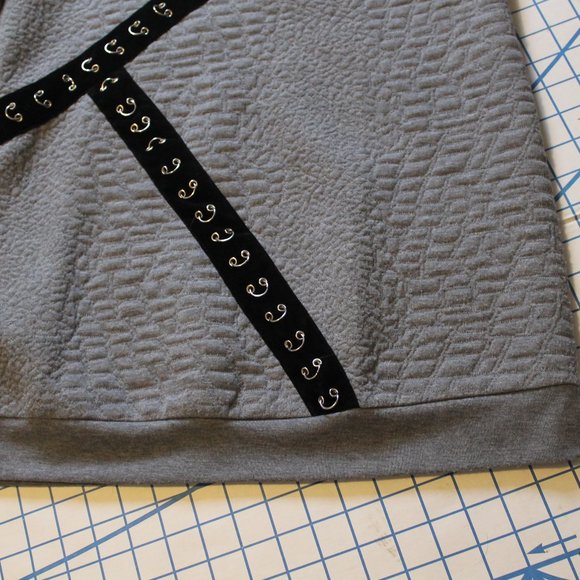 Mark by Avon Sweatshirt-Inspired Mini Dress with Hardware, Small - Picture 7 of 10